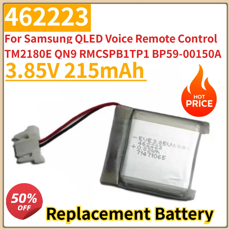 

New 3.85V 215mAh EVE462223 Replacement Battery For Samsung QLED Voice Remote Control TM2180E QN9 RMCSPB1TP1 BP59-00150A