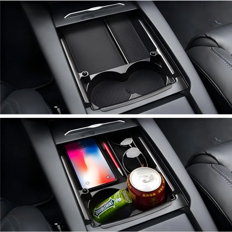 Auto Parts Suitable For Tesla Model X 2023 2024 2025 Car Center Console Armrest Storage Box Multifunctional Interior Accessories