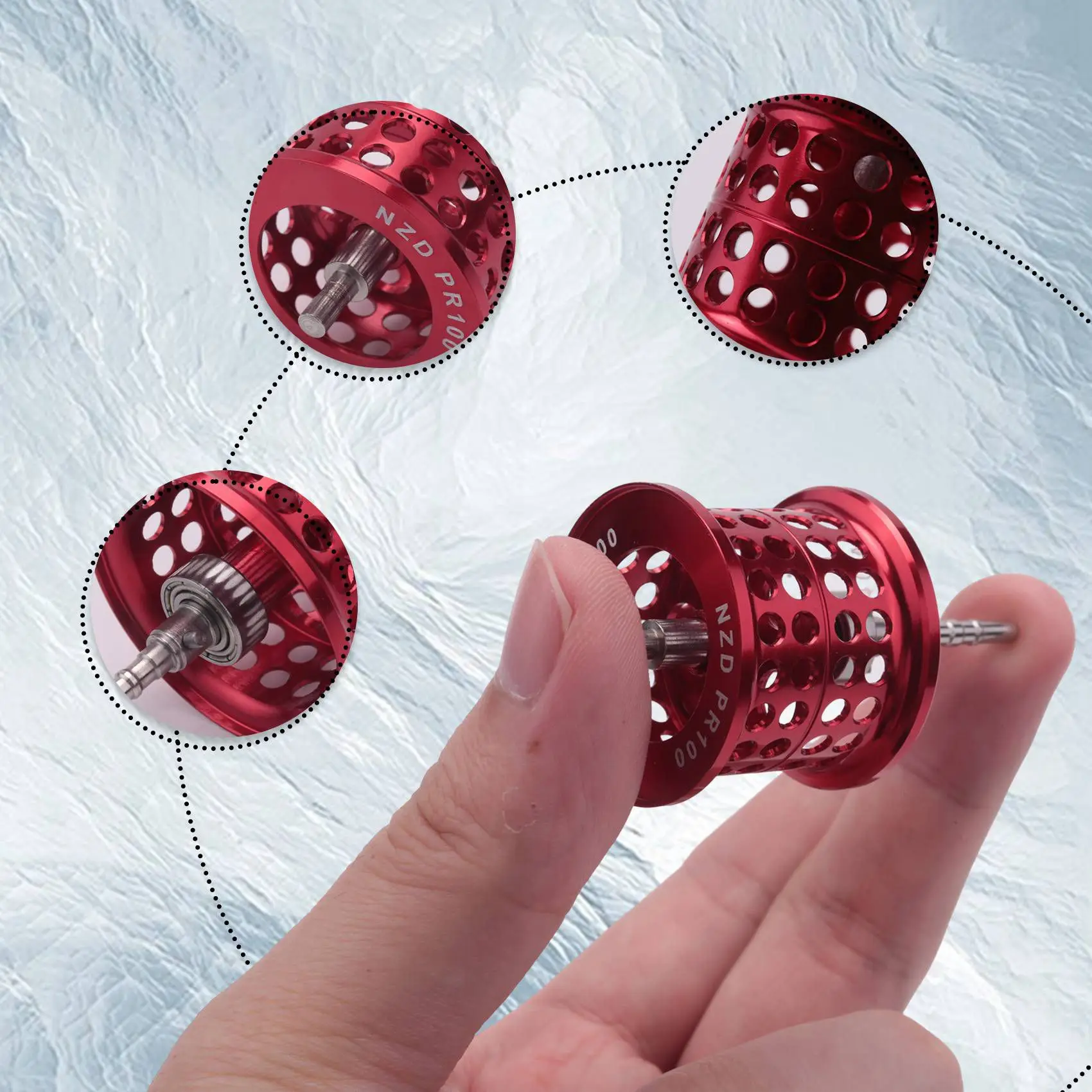 軽量アルミ合金フィッシングリール,マイクロタイプ,ホイールカップ,DIYアクセサリー,豊富なDAIWAPR100に適しています