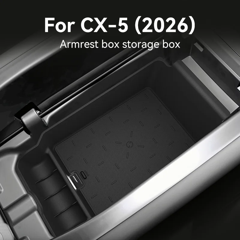Fo Mazda CX-5r 2026 Armrest Storage Box Center Console Organizer Tray Waterproof Car Interior Accessories Stowing Tidying