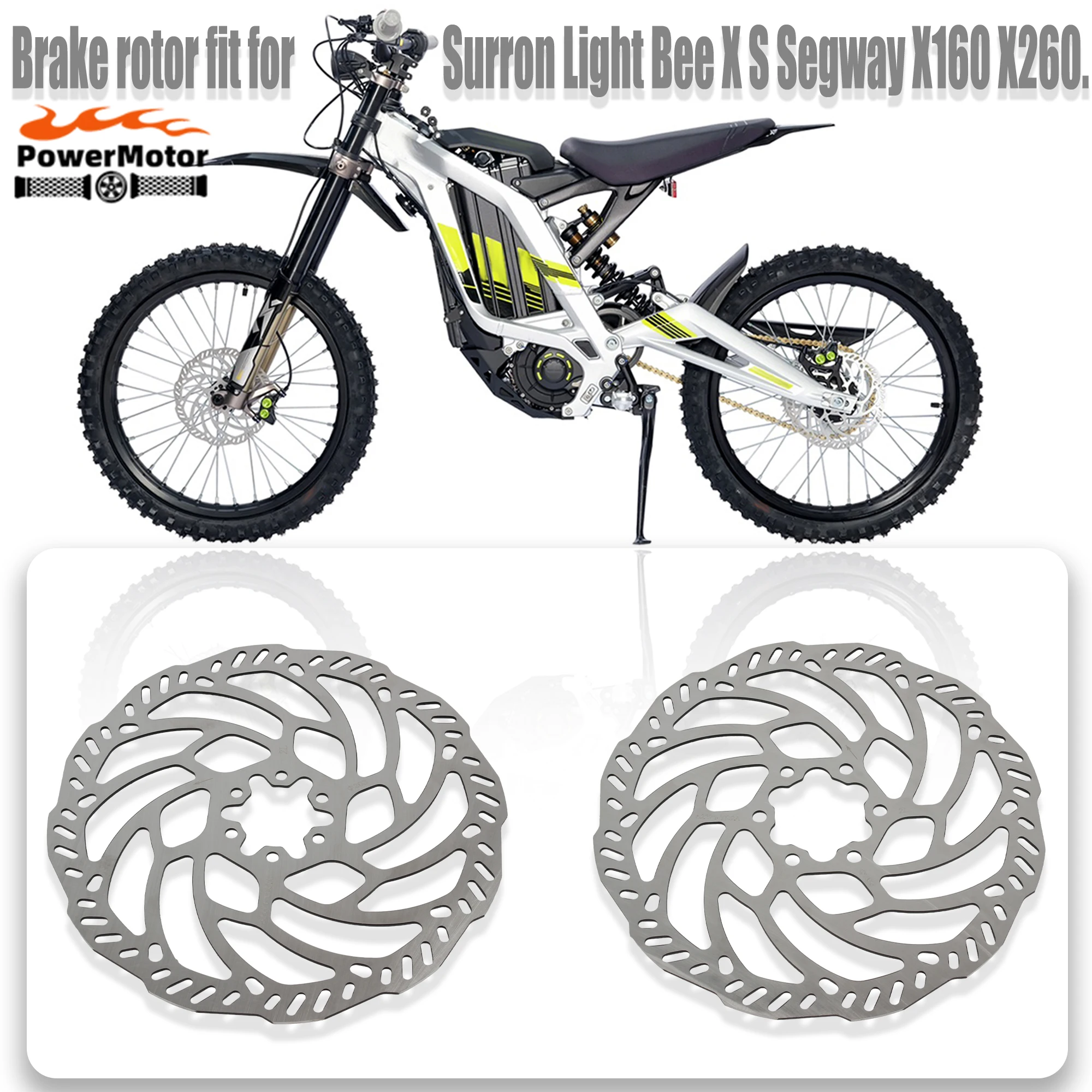 

Motorcycle Front and Rear Brake Discs For Surron Light Bee X Ebike Dirt Motocross Electric Bike Brake Disc Modified Accessories