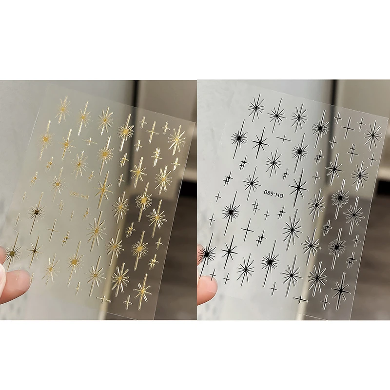 Star Radiant-calcomanías autoadhesivas 3D para uñas, diseños de líneas, suministros para decoración de manicura DIY