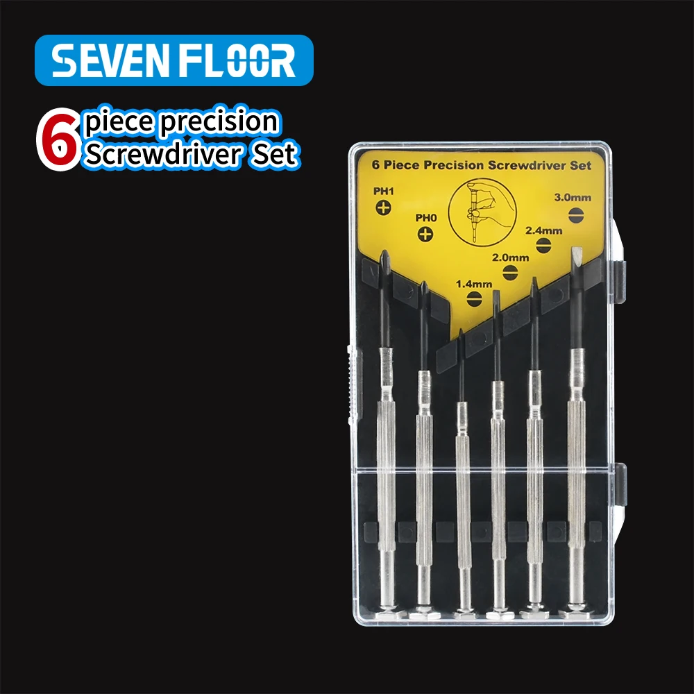 6Pcs Watch and Clock Watch Screwdriver Set Disassembly Home Laptop Glasses Mobile Phone Repair Small Screwdriver Set