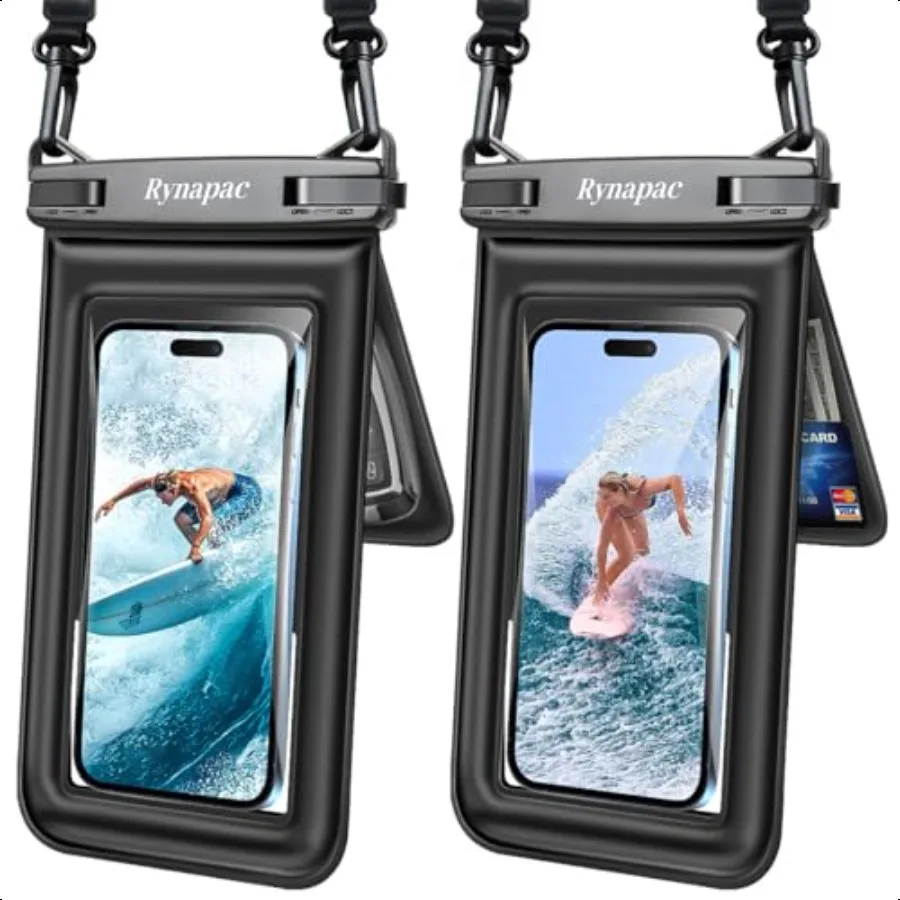 

[Up to 8.5''] Waterproof Phone Pouch Floating Double Bags Waterproof Phone Case with Lanyard for iPhone 16 15 Pro Max Galaxy S2