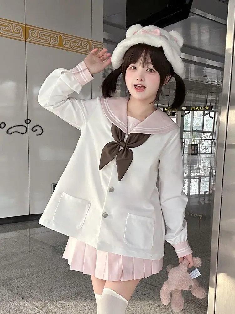 

Japan Original JK Long-Sleeved Loose Sailor Uniform Without Apron In Stock 2025 New