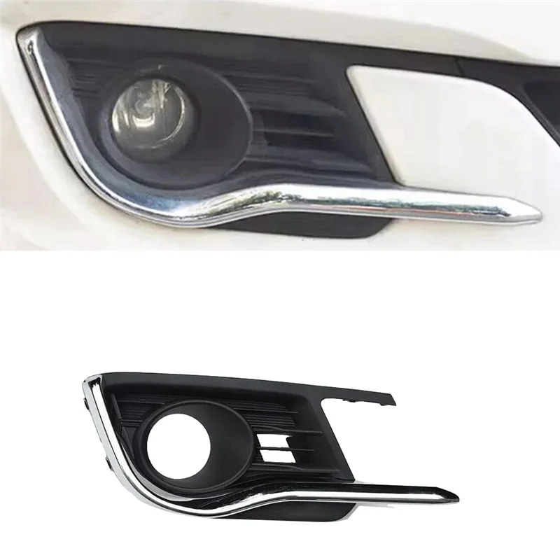 Front Bumper Fog Light Cover With Chrome Trim Strip For Suzuki Ciaz 2015-2017 Car Fog Lamp Grille Bezel-A74F