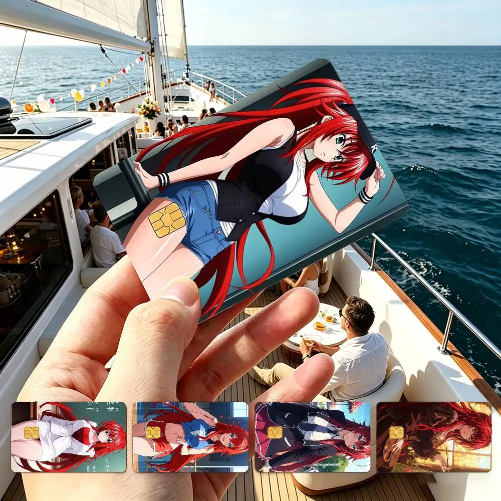 High School DxD Akeno Himejima Laser Credit Card HD Stickers Game Card Decal Small Chip Waterproof Sticker Gift