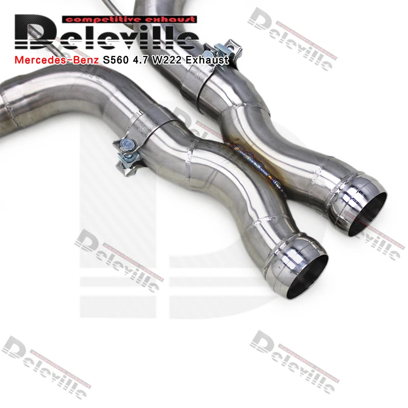 Yooking Free Flow Pipe For Mercedes-Benz/Maybach S560 4.7 W222 2017-2023 Exhaust Straight Downpipe SUS304 Muffler