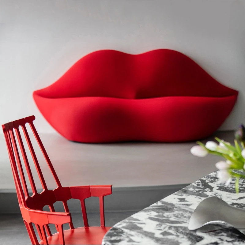 

Personalized heterosexual minimalist straight lips sofa reception clothes