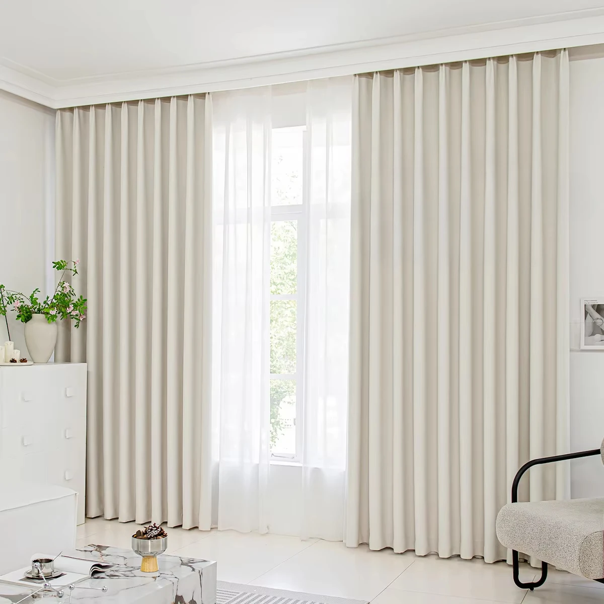 Modern Minimalist Embossed High Shading Luxury European Window  Curtain for Living Room Floral Texture Shenier Bedroom Balcony