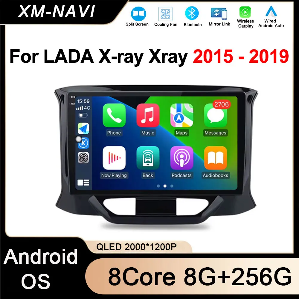 

Автомобильный радиоприемник для LADA X-ray Xray 2015 - 2019 Android, автомобильный мультимедийный видеоплеер с GPS-навигацией, 4G LET Carplay, сенсорный экран