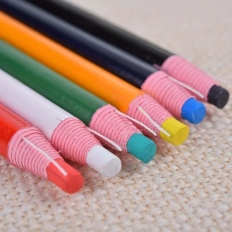 6colors Water-Soluble Fabric Marking Pencils Easy-to-Use Tracing Tools For Accurate Home Crafting And DIY Sewing Projects