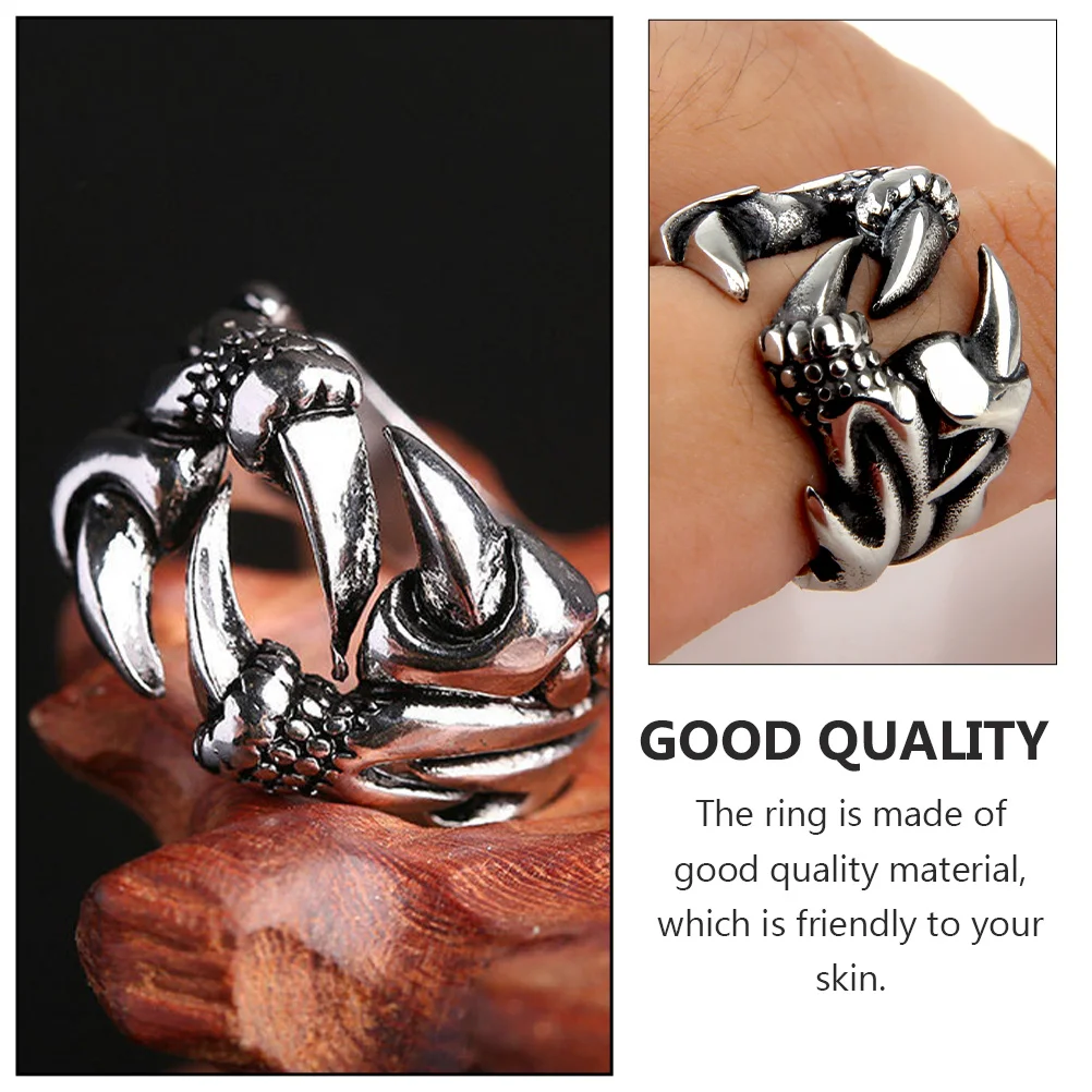 

Cosplay Dragon Claw Tail Ring Man Men Rings Decor Alloy Masculine Finger Jewelry