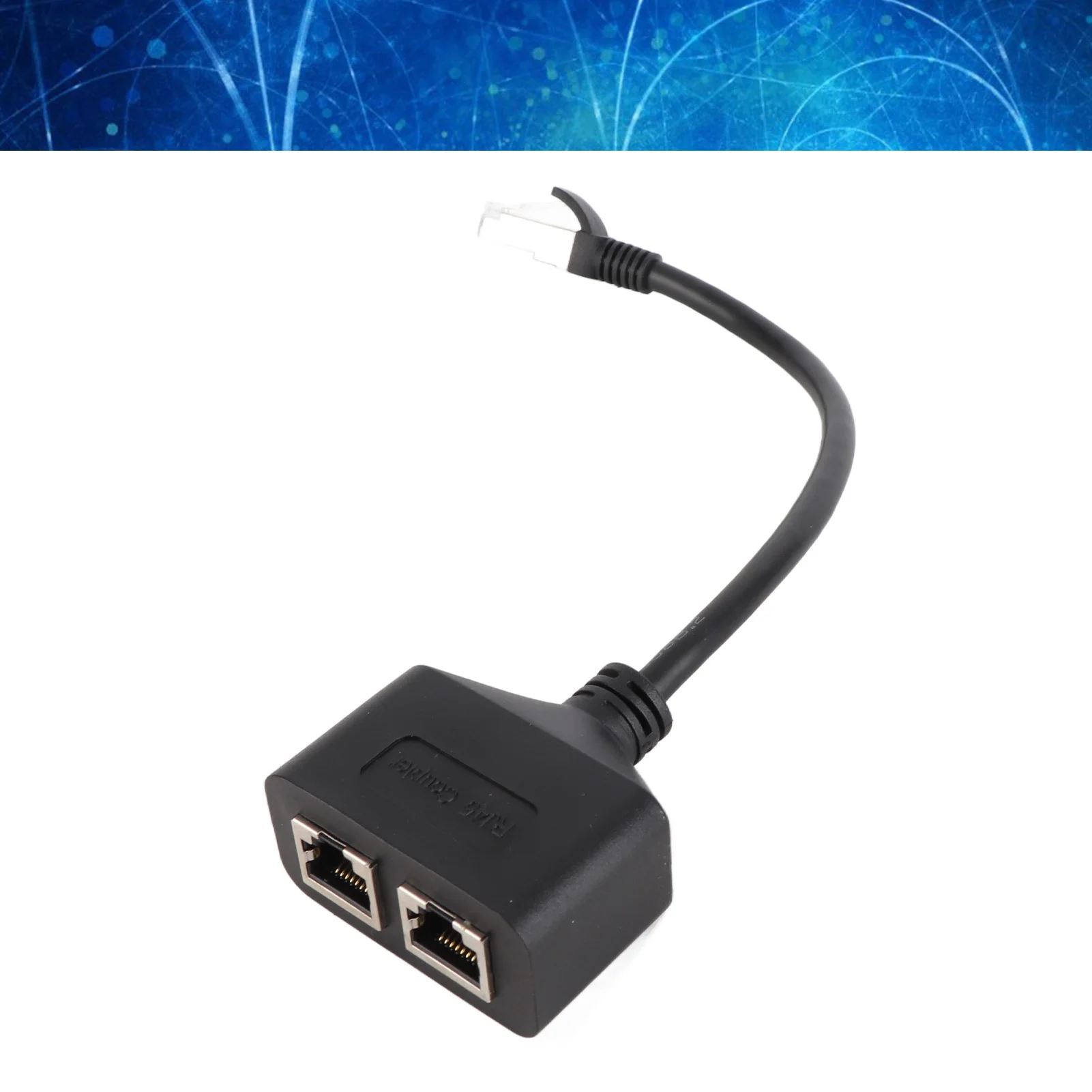 RJ45 Ethernet Splitter Cable Gold Plated  1 To 2 Port Longer Service Life RJ45 Y Splitter Adapter for Home for Office