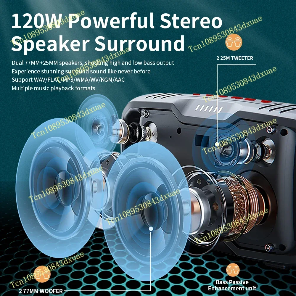 X10 Portable Blue-tooth Speaker 120W StormBox Blast Outdoor Wireless Speaker IPX7 Waterproof Party Camping Speaker 30H Playtime