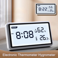 Xiaomi Deli Electronic Thermometer Hygrometer Weather Station Home High Precision with Table Clock Temperature Humidity Sensor