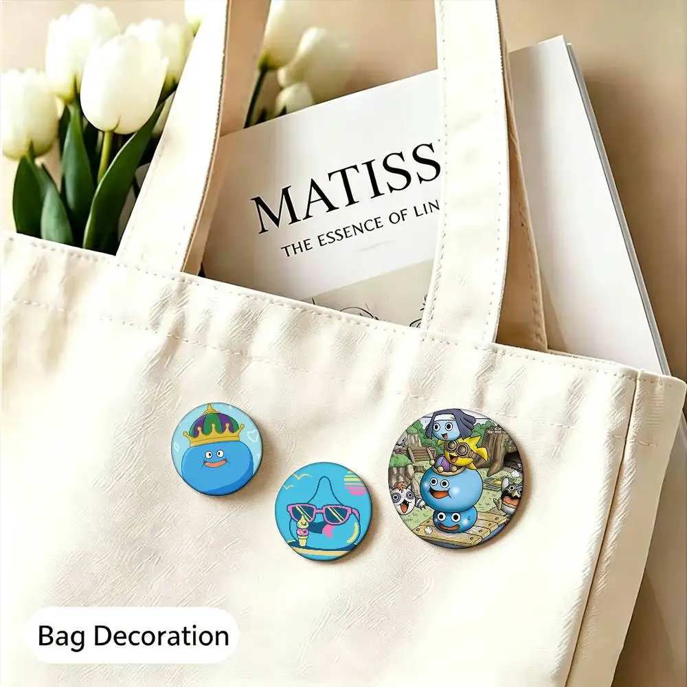 D-Dragon Q-Quest Slime  25mm 32mm 44mm 58mm Anime Badges Brooches DIY Pins Decorations Birthday Gifts