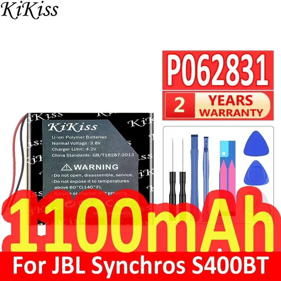 KiKiss Battery 1100mAh P062831 For JBL Synchros S400BT Tune 500BT 600BT