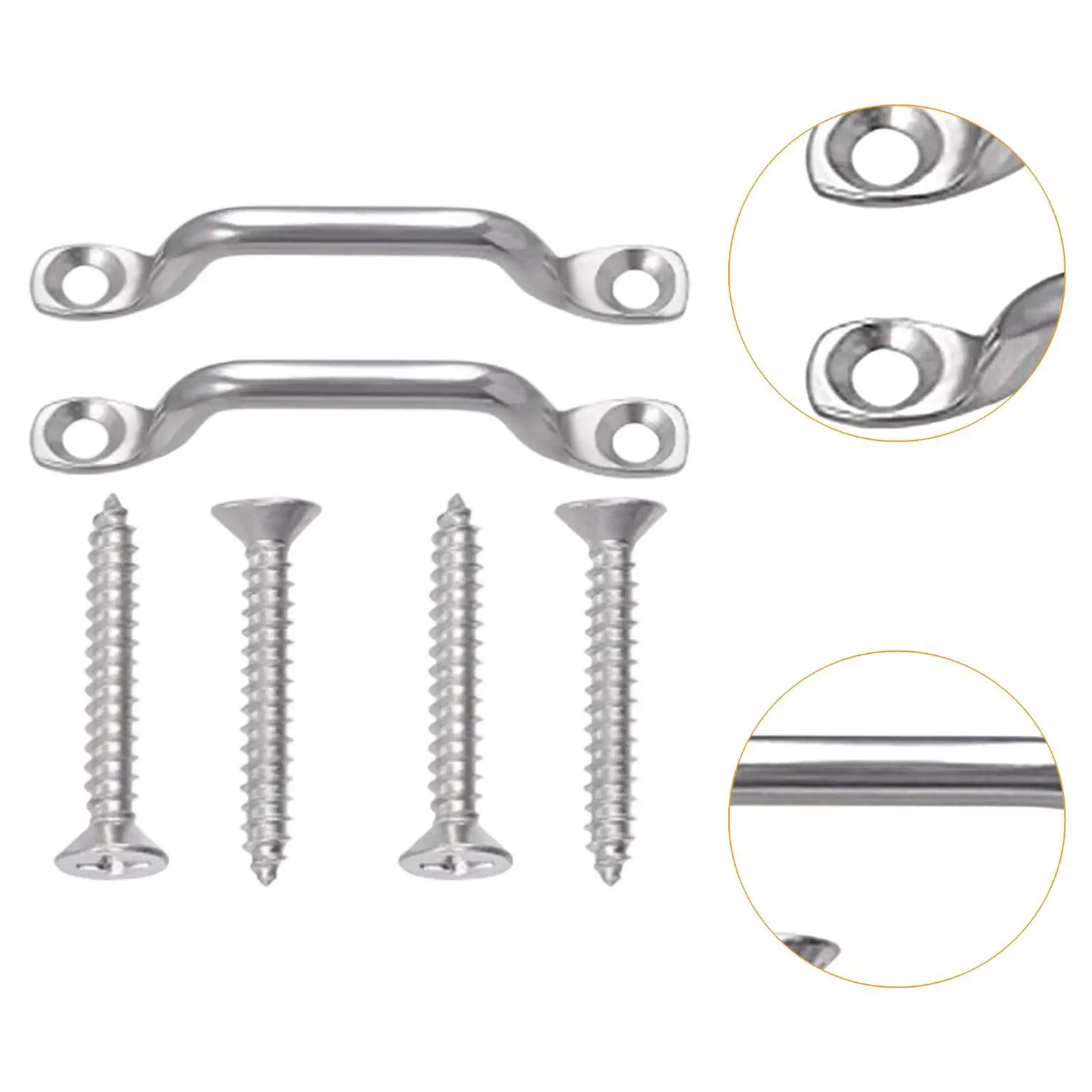 

Kayak Pad Eyes Direct Replace Fittings with Screws Accessories Marine Hardware Fast Installation Sturdy Heavy Duty Kayak Handle