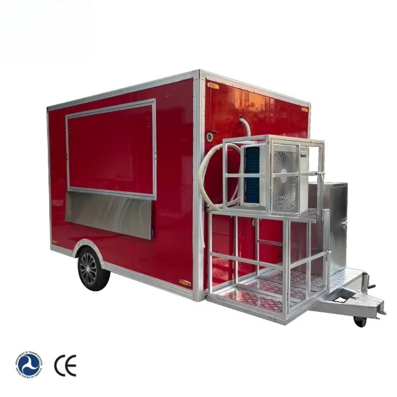 Full Kitchen Restaurant Equipment Food Truck Coffee Bar Shop Mobile Beverage Cart For Sale