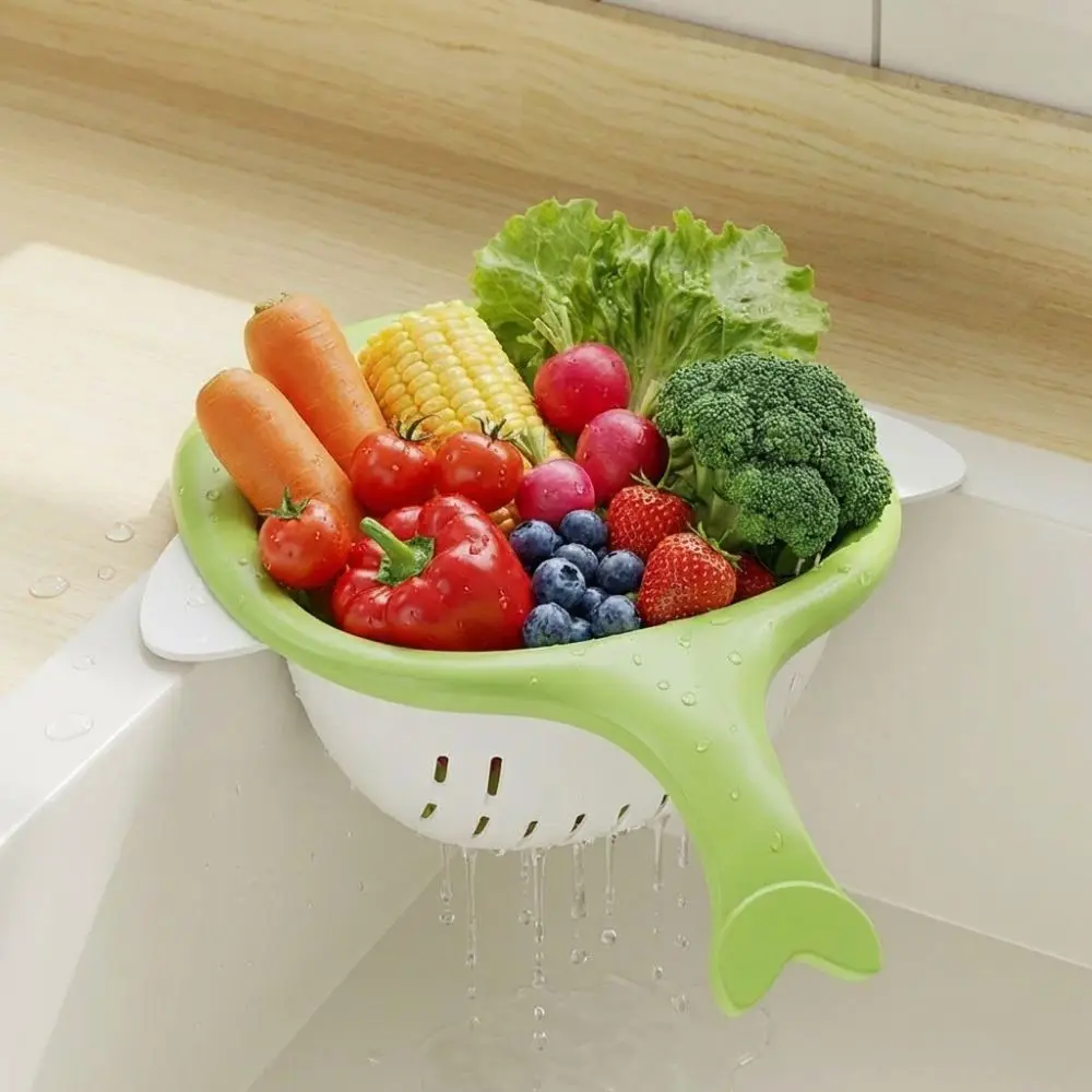 

Quick Draining Magnetic Sink Colander Anti Clogging Leak-proof Kitchen Sink Drainer Snap-and-Pour Slotted Sink Strainer Basket