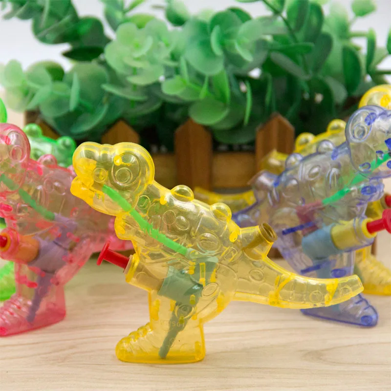 3PCS Dinosaur Water Gun Children Toys Press Type Mini Water Gun Beach Water Toys Summer Outdoor Transparent Solid Color TMZ