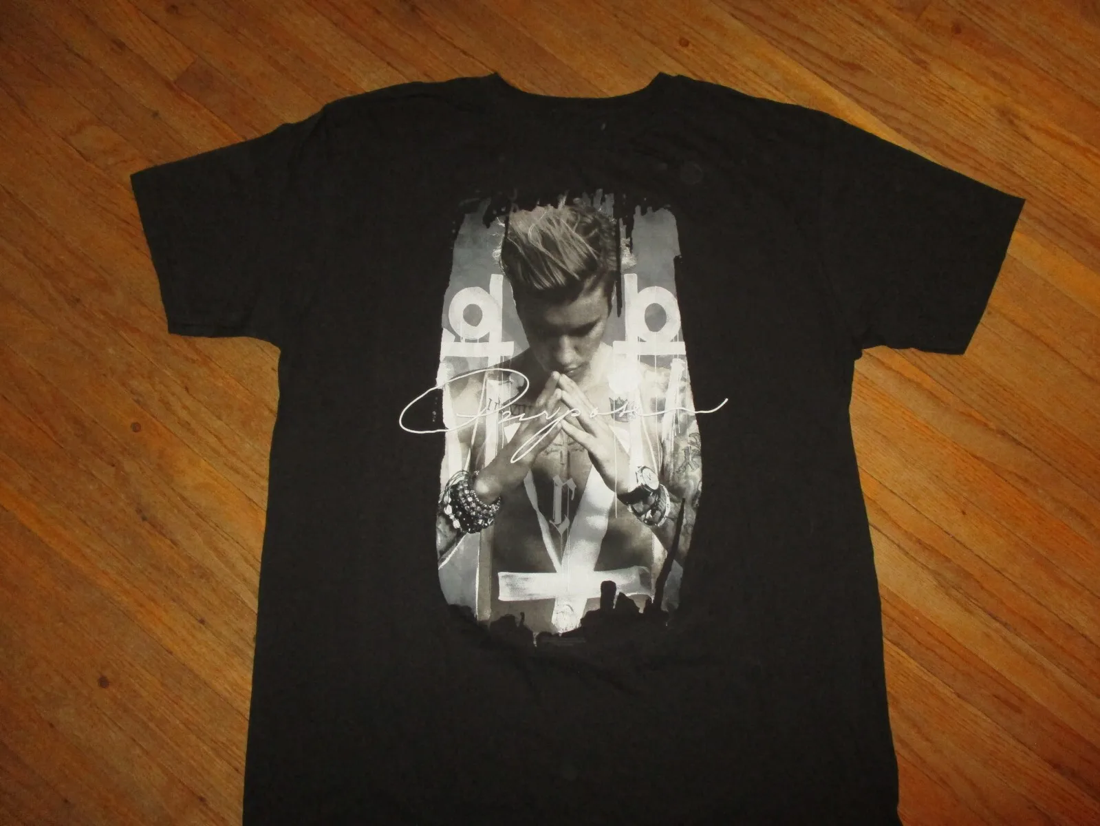 

ФУТБОЛКА JUSTIN BIEBER, браслеты без рубашки, черная футболка унисекс для взрослых XL