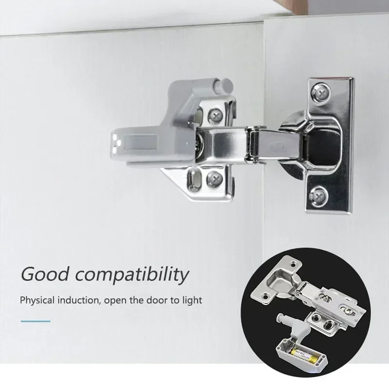 1-10pcs LED Inner Hinge Lamp  Under Cabinet Lights Wardrobe Cupboard Sensor Lights Bedroom Kitchen Closet Night Lamp