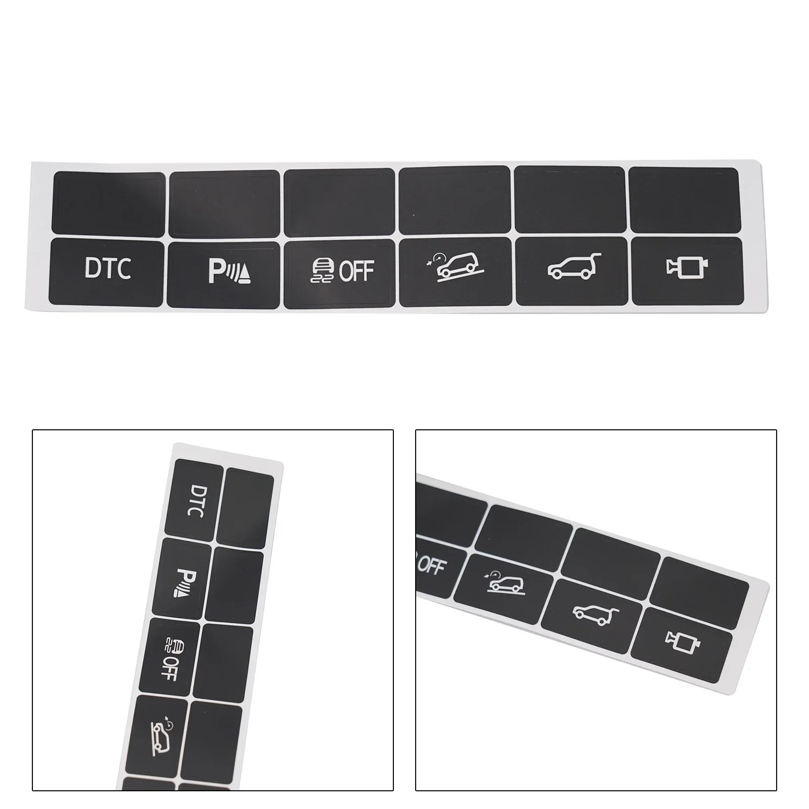 1PCS Car Repair Stickers 40*60mm Dash Button Stickers DTC Traction Control For BMW E70 2006-2013 X6 E71 2008-2014 Black