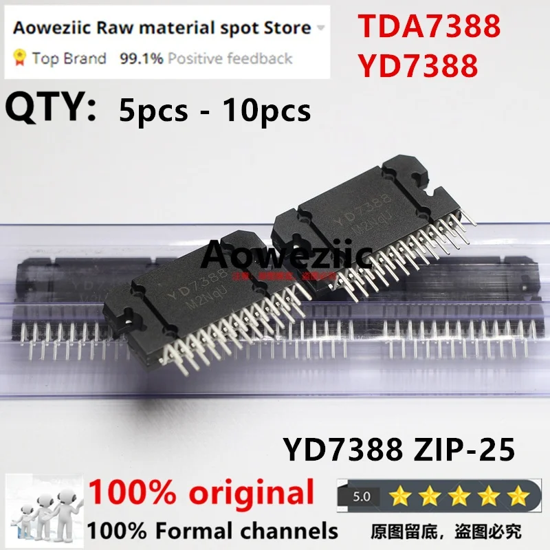 Aoweziic  2022+ 100% New Imported Original  TDA7388  YD7388   ZIP-25  Automotive Audio Amplifier Chip