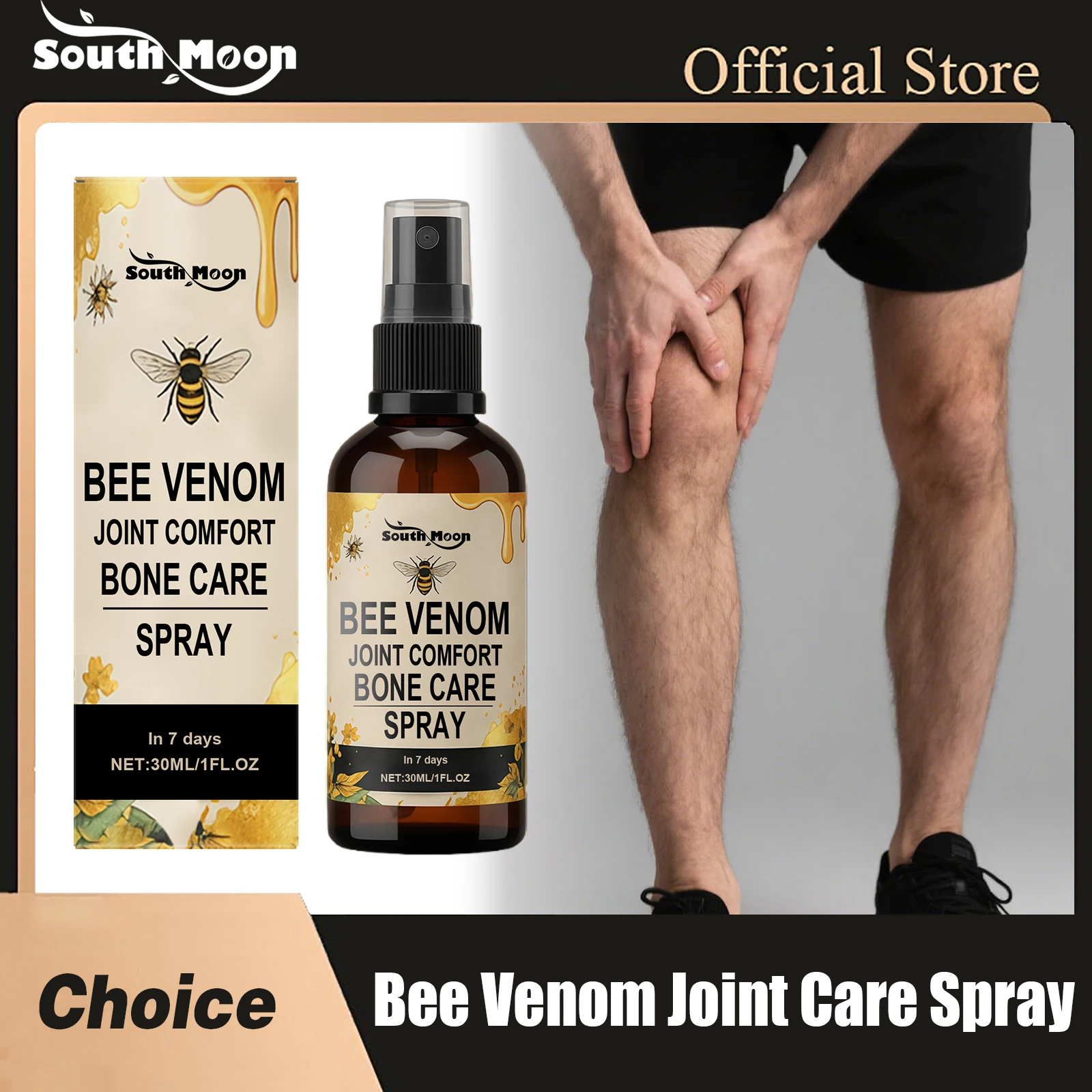 

South Moon Bee Venom Joint Care Spray Soothing Red Cold-Resistant Moisturizing Seasonal Transition Repair Bone Treatment Sprays