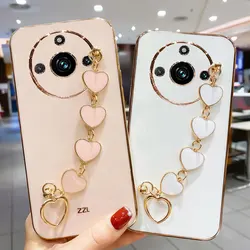 Luxury Plating Love Bracelet Anti-fall Case for Realme 11 Pro 5G Cases For OPPO Realme 11 Pro+ Reno 7 Z Sexy Cover Case Realme11
