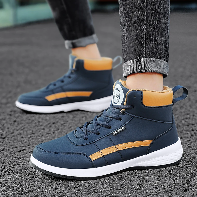 MAEDEF Men's Shoes Spring Autumn Waterproof Walking Fashion Sneakers Outdoor Leisure Anti-slip Comfortable Leather Sports Shoes