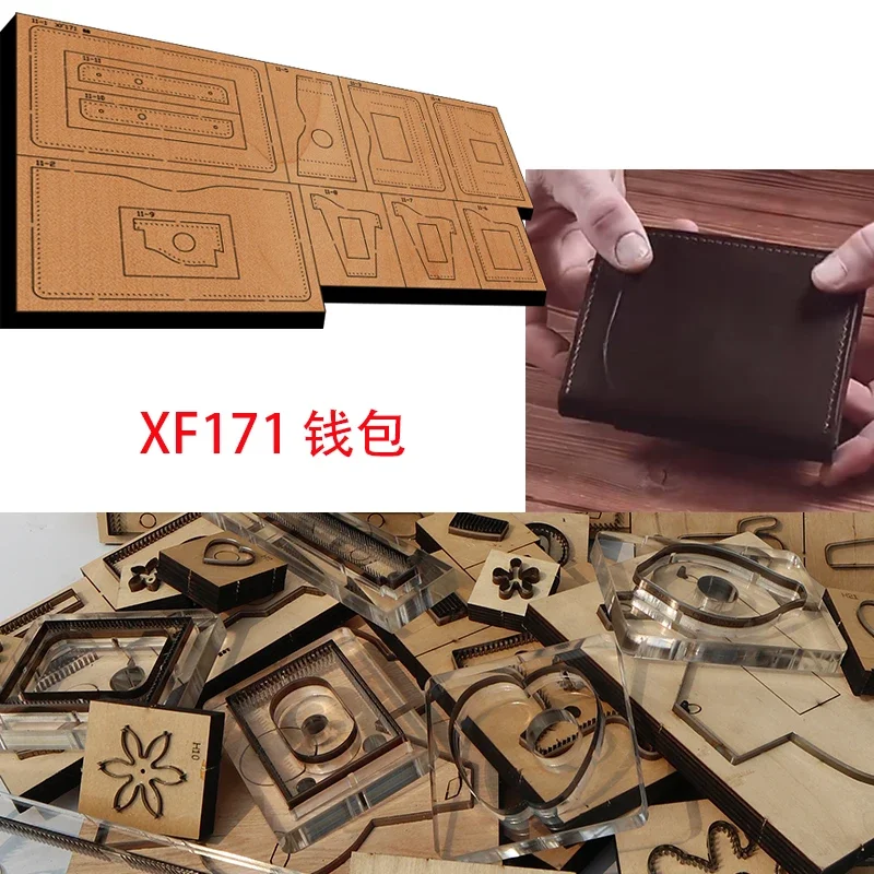 

New Japan Steel Blade Wooden Die Wallet Leather Craft Punch Hand Tool Cut Knife Mould XF171 Leather Craft Tools