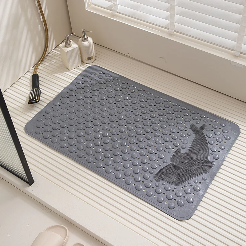 

Washable Shower Bathroom Mat Massage Clean Feet Bathroom Non-slip PVC Bath Mat