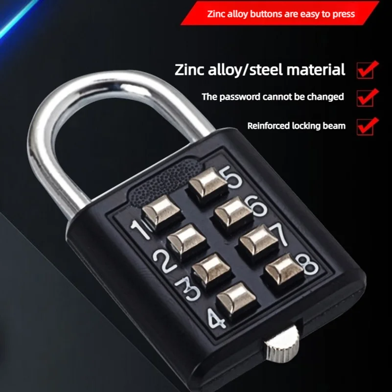 Button password lock, digital password padlock, dormitory lock,gym password lock, anti-theft door lock, luggage password padlock