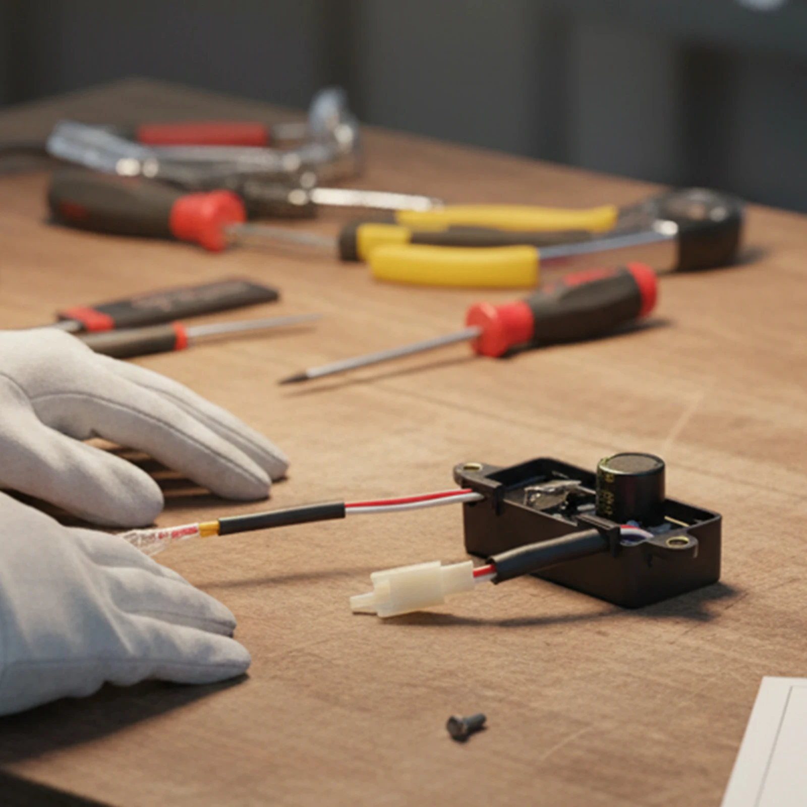 Mainly Black Generator Voltage Regulator Output Voltage 160V 260V Short Circuit Protection For 2KW To 4KW Generators