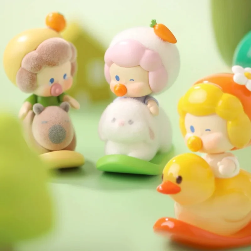 Nororo الكيوي الموسيقى هزة سلسلة صندوق أعمى 1.0 يدوية الصنع لطيف دمية صغيرة سطح المكتب الحلي مفاجأة هدية للفتيات