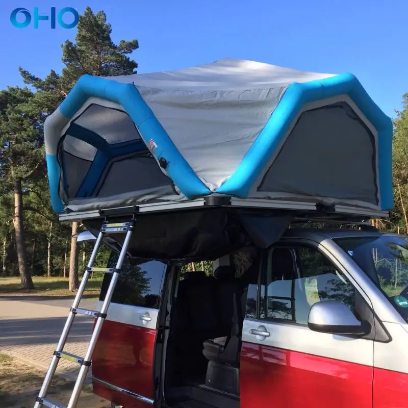 OHO New Design Polygon Inflatable Roof Top Car Tent for Outdoor Camping