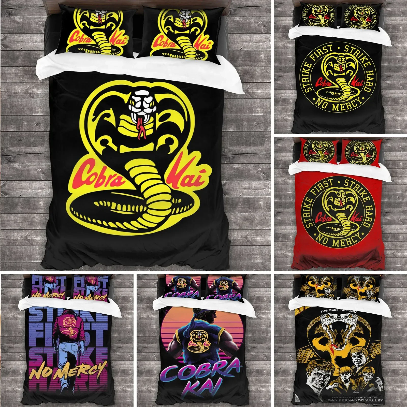 TV Series Cobra Kai Bedding Set Duvet Cover Bedroom Comforter Covers Single Twin King ​Size Quilt Cover Home Textile 2/3PCS