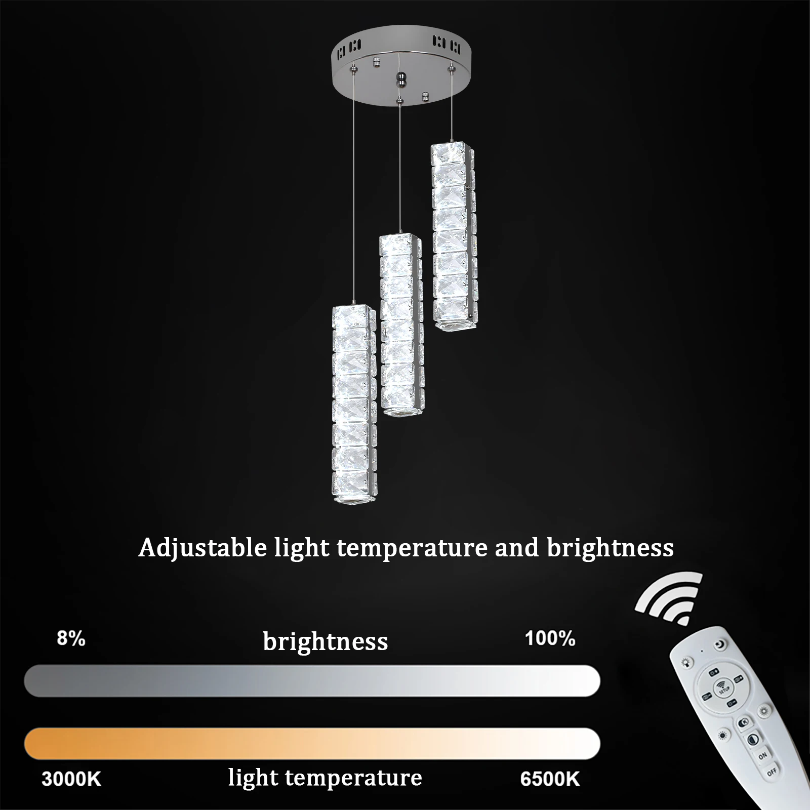 

Crystal Pendant Light Luxury Hanging Ceiling Lamp Modern Home Decorative Lustre Bedroom Living Dining Room Fixtures Chandelier