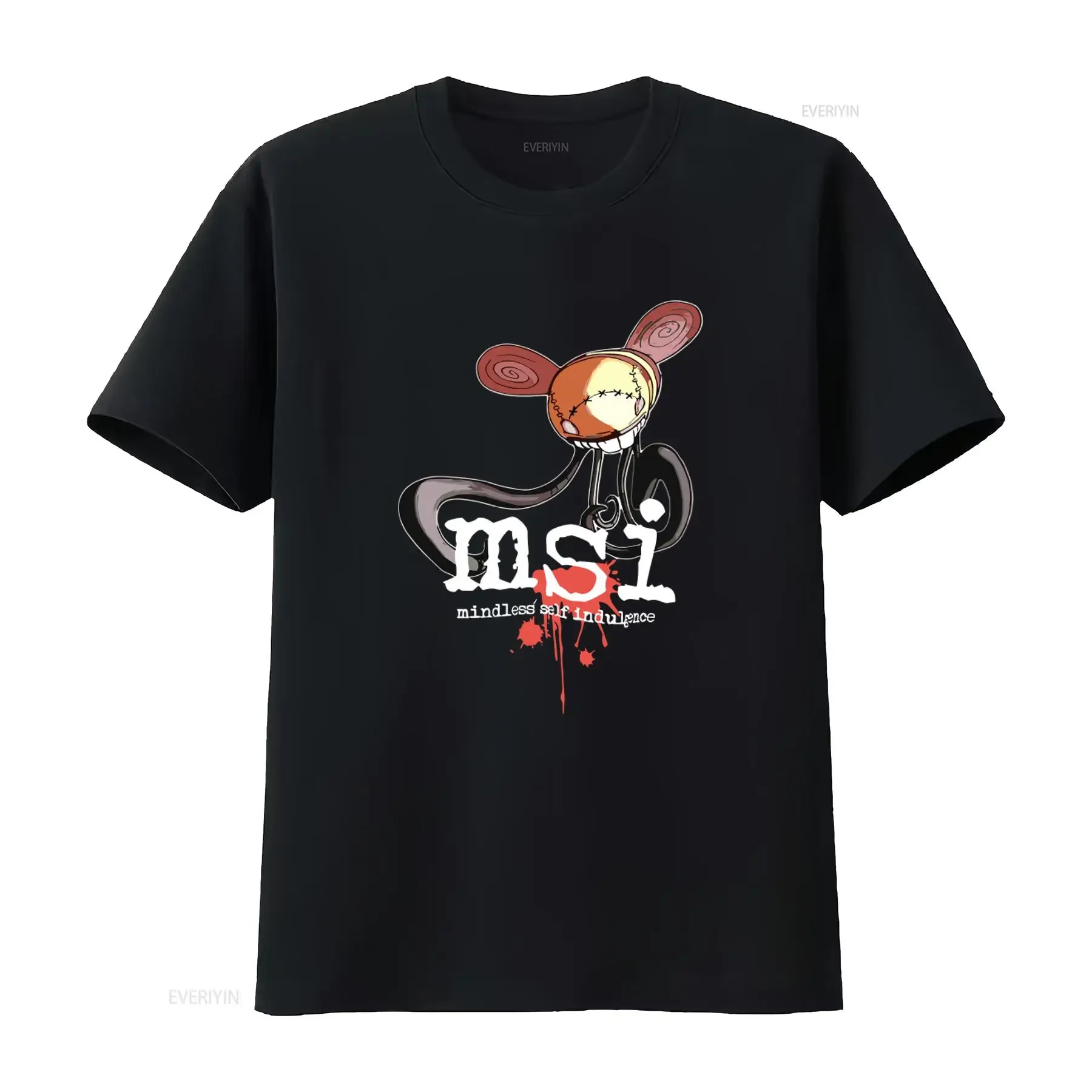 Vintage Mindless Self Indulgence Band Cotton Black T Shirt for Fans Unique Design Comfortable Wear BL054 vintage Washed graphic