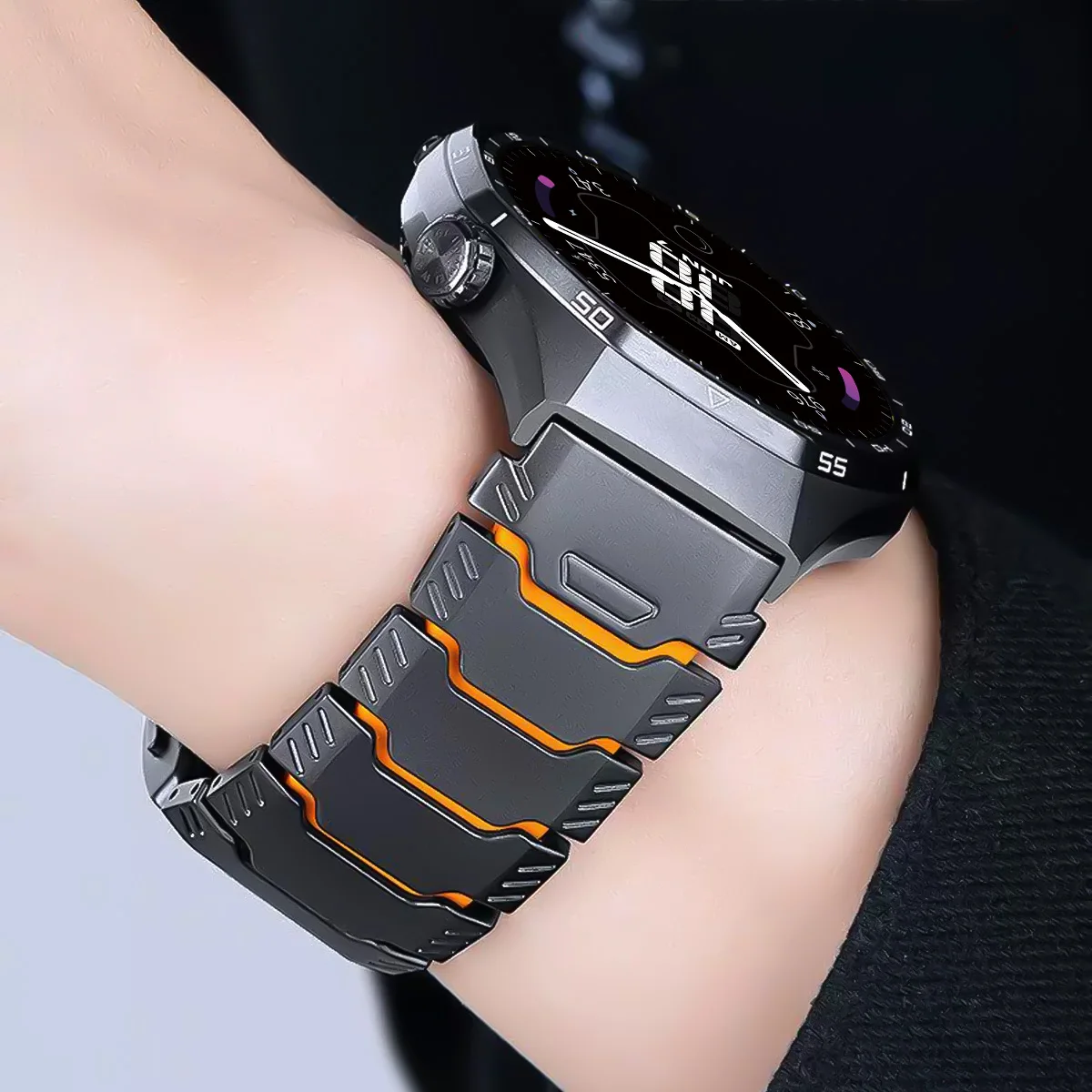 Titanium + Silikon-Armband für Google Pixel Watch 5 4 3 45mm Luxuriöses Magnetisches Doppelschicht-Band für Pixel Watch 5 45mm Herren-Armband – Detail 1