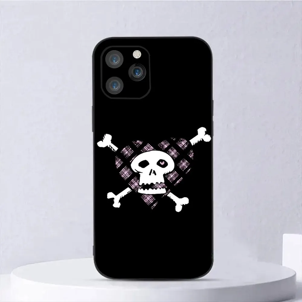 Love Black and Cute Emo Phone Case For iPhone 15,14,13,12,11,Plus,Pro Max,XS,X,XR,SE,Mini,8,7 Soft Silicone Black Cover