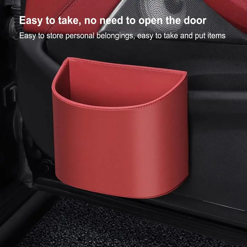 Car Trash Can Dangling Garbage Can Multifunctional Vehicle Interior Accessories Reusable Sunglasses Holder For Trucks