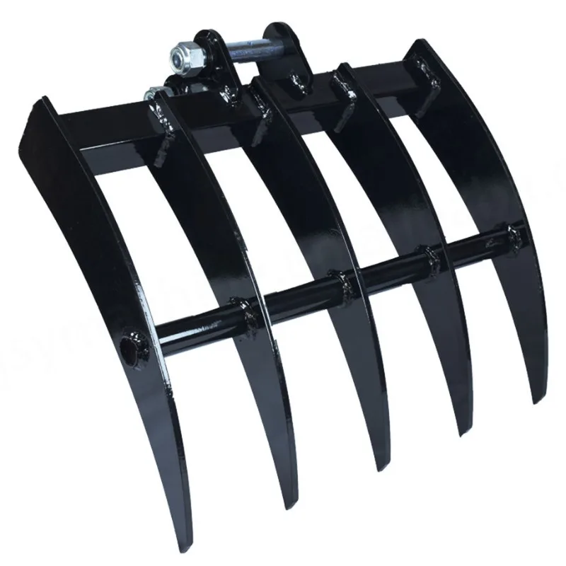 

Mini Excavator Rake Tooth Loosening Rake for Garden Landscaping Efficient Collect Soft Loose Materials Durable Farm Working Tool