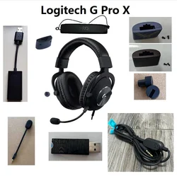 Original Spare parts for Logitech G Pro X headset Replacement Hinge buckle Adapter Receiver,Microphone,sound card,Audio cable