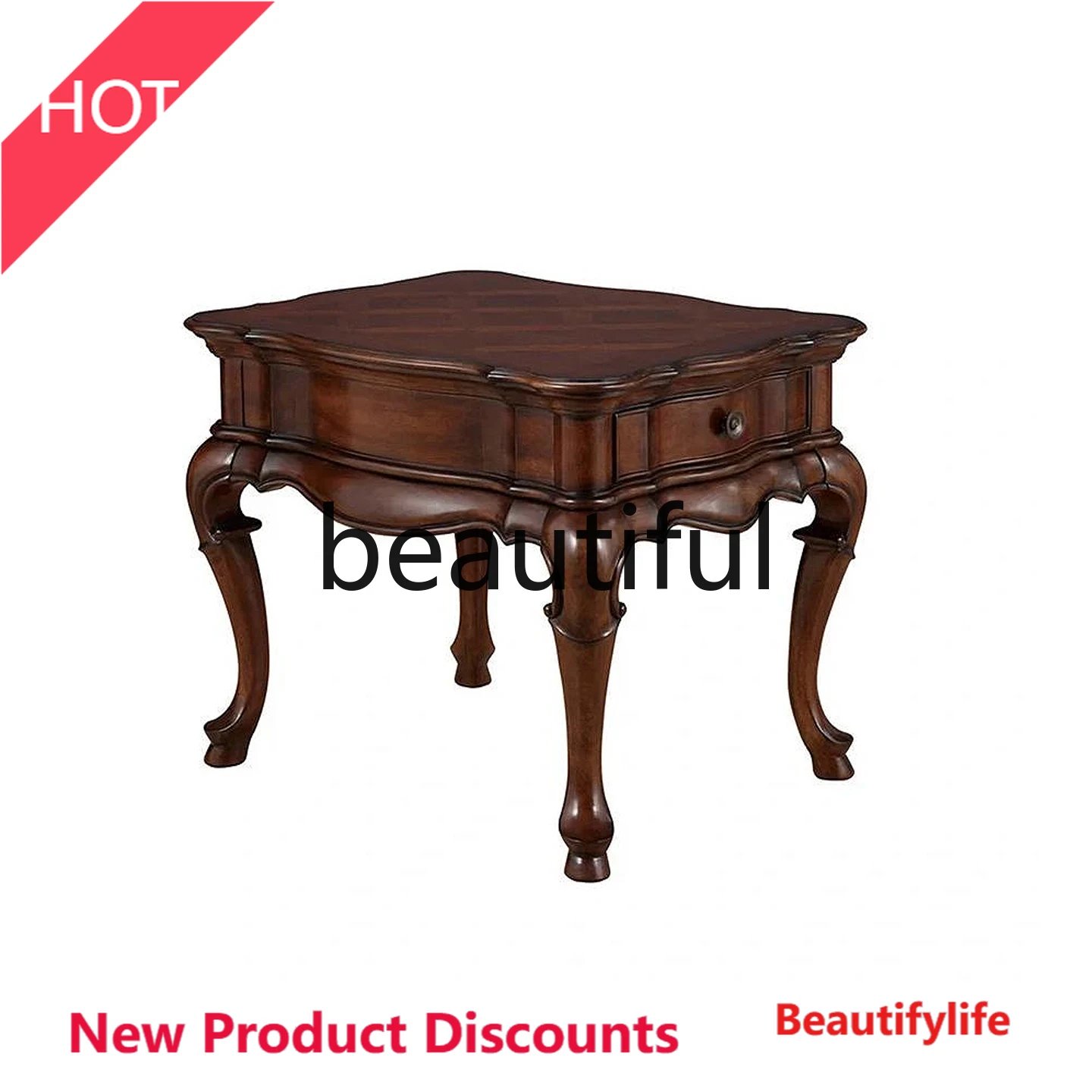 A46 Retro Solid Woo… - image