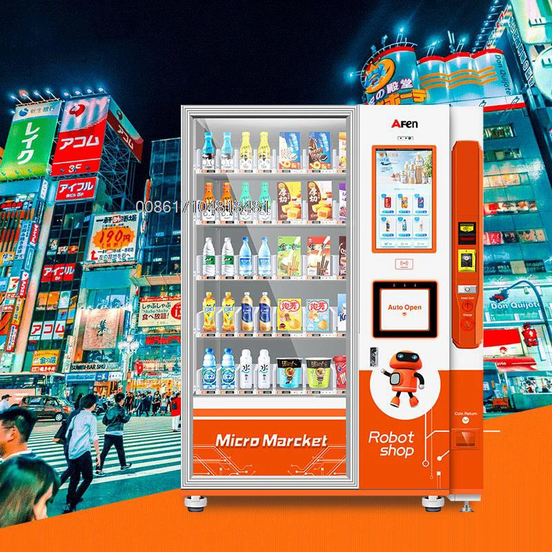 Touch Screen Cashless System Card Reader Smart Market Combo Vending Machine