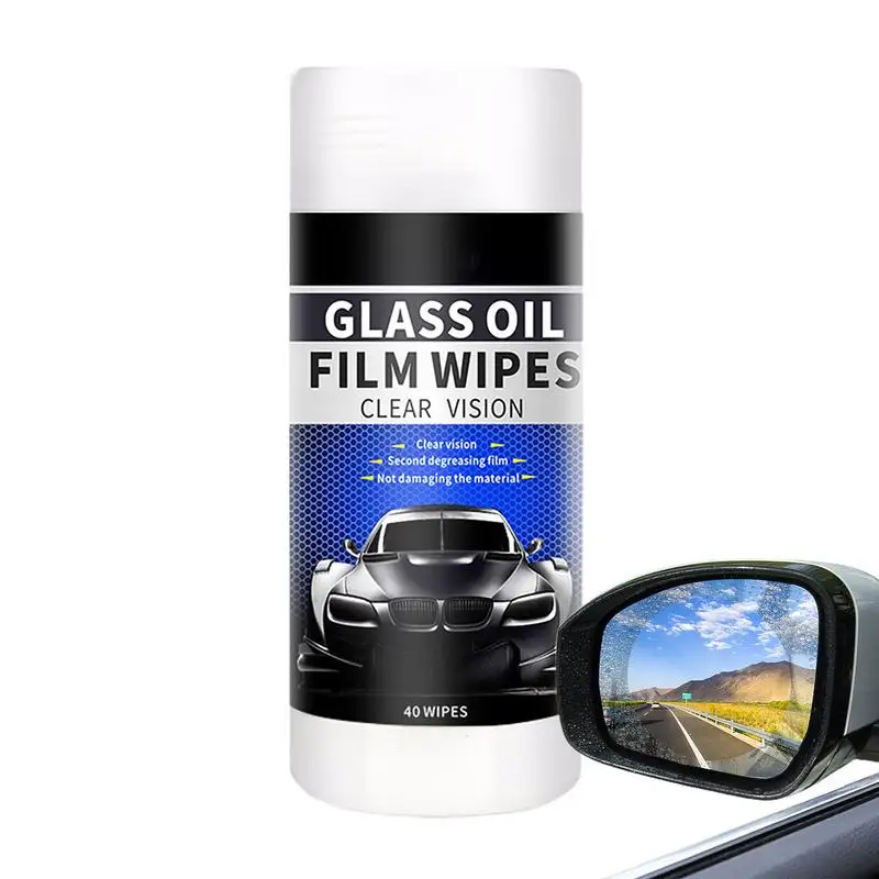 

Car Glass Cleaner Wipes Windshield Cleaning Wipes 40Pcs Windshield Cleaning Wipes Car Oil Film Remover Glass Oil Film Remover